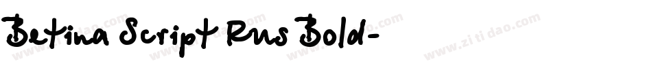 Betina Script Rus Bold字体转换